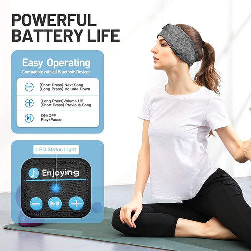 3D Wireless Bluetooth Sleep Headband with Soft Audio Speakers